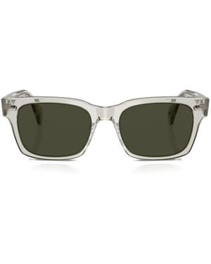Oliver Peoples Gafas de sol con montura rectangular - Verde