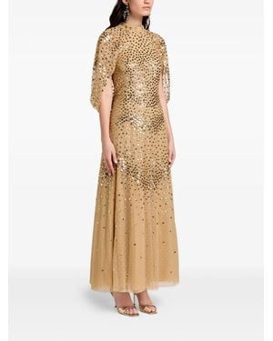 Needle & Thread Sequin-Embellished Midi Dress - Natural
