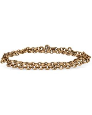 MICHAEL Michael Kors Logo-Plaque Double-Chain Belt - White