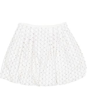 Maje Embellished Bubble Mini Skirt - White