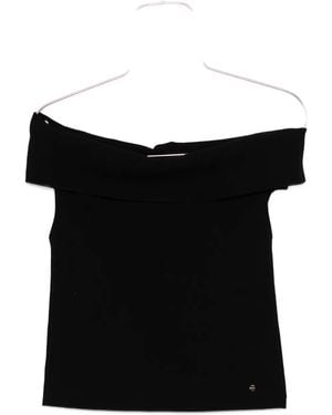 Anine Bing Off-shoulder top - Negro