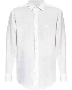 Etro Linen Shirt With Pegaso - White