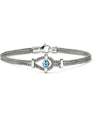 John Hardy Icon Armband Mit Blauem Topas - Weiß