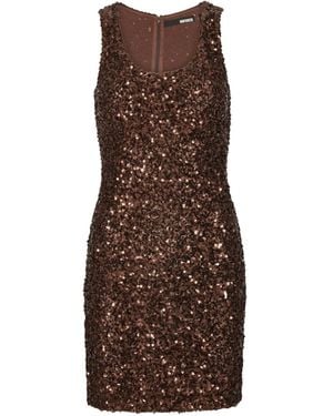 ROTATE BIRGER CHRISTENSEN Sequins Sleeveless Dress - Brown