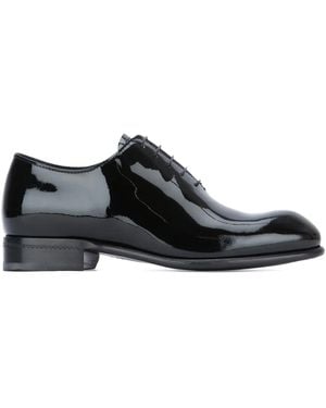 ZEGNA Vienna Leather Oxford Shoes - Black
