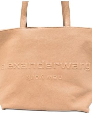 Alexander Wang Logo-Embossed Tote Bag - Brown