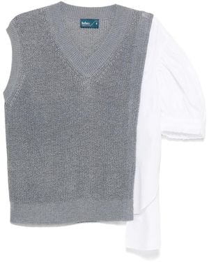 Kolor Pullover Mit V-Ausschnitt - Grau