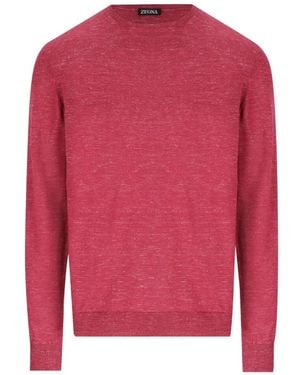 ZEGNA Crew-Neck Jumper - Red