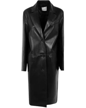 JOSEPH Vittoria Single-Breasted Leather Coat - Black