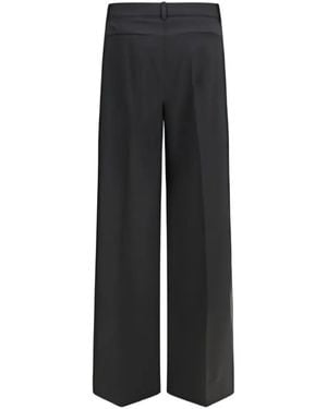 P.A.R.O.S.H. Side-Stripe Wide-Leg Pants - Black
