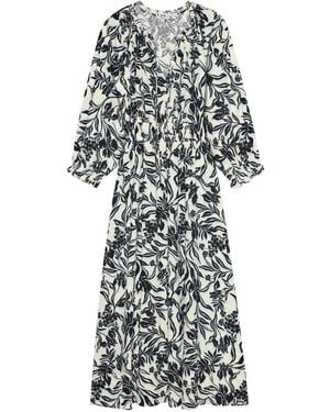 Rails Matia Floral V-Neck Maxi Dress - White