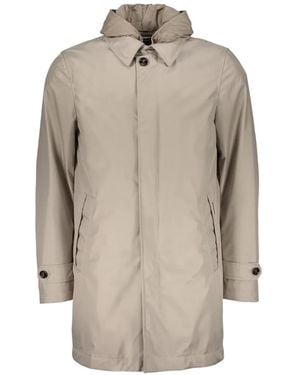 Moorer Hooded Single-Breasted Overcoat - Natural