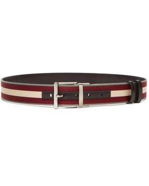 Bally Ceinture En Cuir À Design Réversible - Blanc