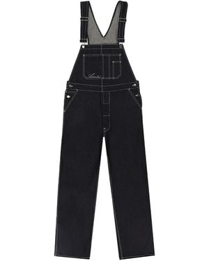 Amiri Topstitch Denim Overalls - Blue