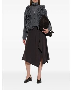 Lisa Yang Soreia Fringe-Trimmed Cardigan - Black