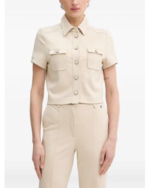 Guess Olga Flap-Pocket Buttoned Shirt - Natural