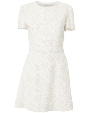 Carolina Herrera Pearl-embroidered mini dress - Blanco