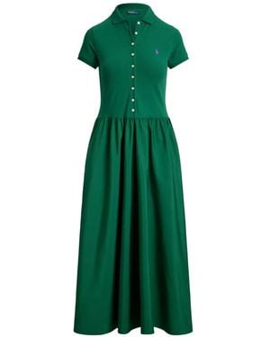 Polo Ralph Lauren Button Midi Dress - Green