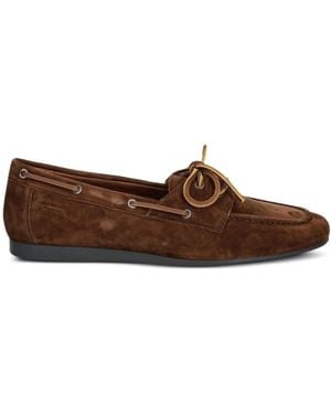 Vagabond Shoemakers Hillary Lace-Up Suede Boat Shoes - Brown