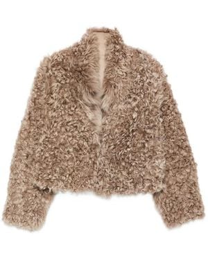 Arma Mooney Forest Vega Reversible Shearling Coat - Natural