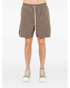 Rick Owens Drawstring-Waist Zip-Detail Shorts - Natural