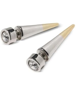 Panconesi Diamanté-Set Spike Earrings - White