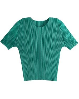 Issey Miyake Monthly Colours July Pleated Top - Green