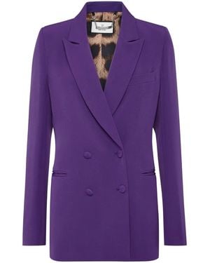 Philipp Plein Blazer Cady Con Doble Botonadura - Morado