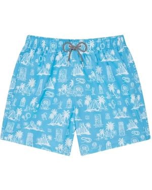 Boardies Badeshorts Mit Grafischem Print - Blau