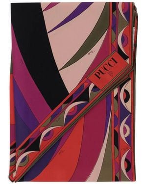 PUCCI Fular de seda con estampado Vivara - Rojo