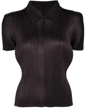 Pleats Please Issey Miyake Monthly Colours April トップ - ブラック