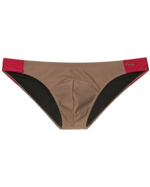 Amir Slama Costume Da Bagno A Vita Bassa - Marrone