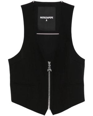 Patrizia Pepe Zip-up Gilet - ブラック