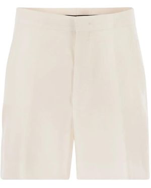Tagliatore Elle Linen Shorts - White