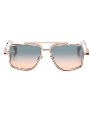 T Henri Eyewear Mulsanne Geometric-Frame Sunglasses - Blue