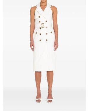Sans Faff Milano Belted Midi Dress - White