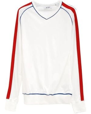 GIMAGUAS T-Shirt Lucas A Maniche Lunghe Con Dettaglio A Righe - Rosso