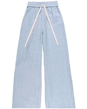 Twp Main St. Drawstring-Detail Trousers - Blue