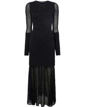 Proenza Schouler Anita Fine-Knit Maxi Dress - Black