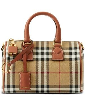 Burberry Vintage Check Medium Bowling -tasche - Bruin