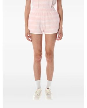 Sporty & Rich Short Terry À Rayures - Rose