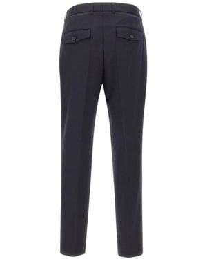 BOSS H-Perin Pleated Straight-Leg Pants - Blue