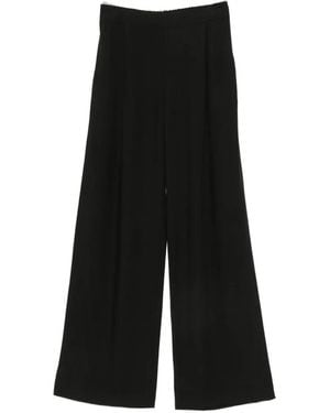 Dixie Pleated Wide-Leg Pants - Black