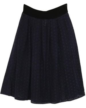 agnès b. Broderie-Anglaise Flared Skirt - Black