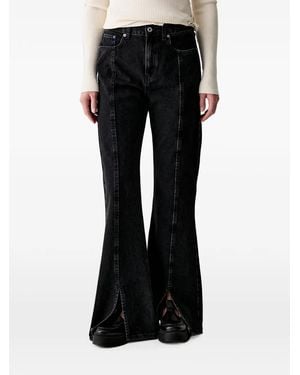 KARL LAGERFELD Jean Évasé À Détails De Coutures - Black