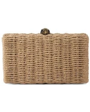 Kurt Geiger Kensington Clasp Woven Clutch - Brown