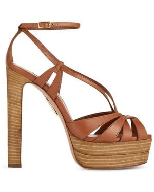 Aquazzura Sandales Bonita Plateau - Brown