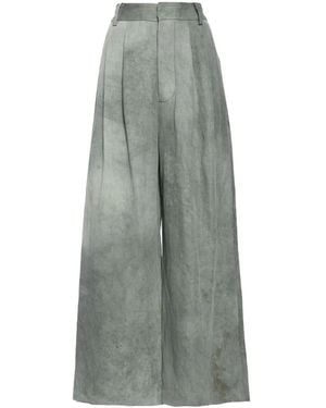 Uma Wang Paella High-Waist Palazzo Pants - Gray