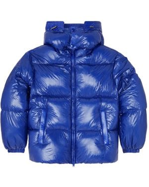 DIESEL Down Puffer Jacket With Detachable Hood - Blue