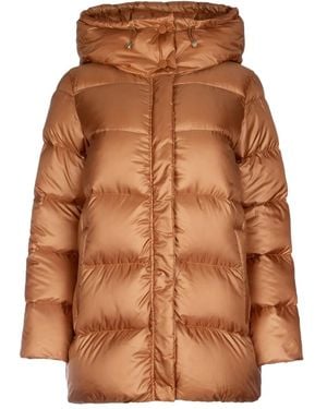 iBlues Cristin Hooded Puffer Coat - Brown